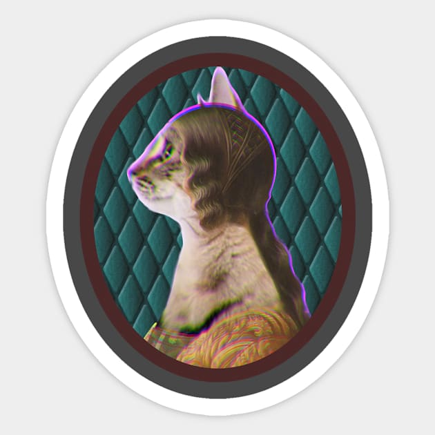 Queen cat Sticker by AUMJ